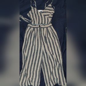 ASTR the Label striped 2 piece jumpsuit set
